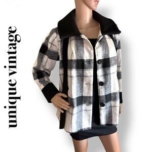 Unique Vintage Plaid Swing Jacket